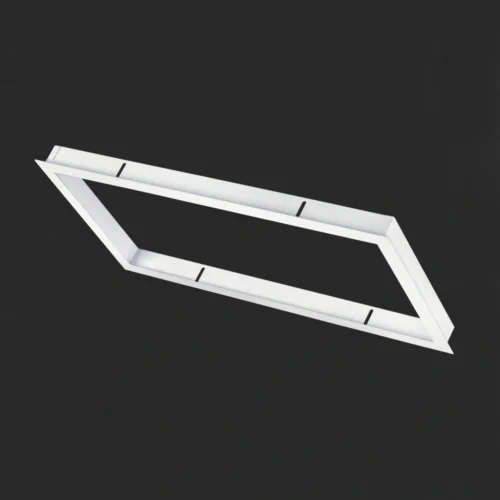 2x2FT Recessed Frame Kit for LED Panel Light, Aluminum Bracket Kit for 60×60cm LED Flat Panel, Drop Ceiling Push Frame for 2′x2′ Ceiling Light Fixtures – FRAME-60X60-PUSH