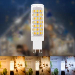 G9 LED Bulb 4.5W, CCT Non-Dimmable, 3000K/ 4000K/ 6000K, Warm White/ Natural White/ Cool White, 30 Watt T4 G9 Halogen Equivalent, 120V No-Flicker, Chandelier Lighting 400LM G9-3C-ELSEWEDY