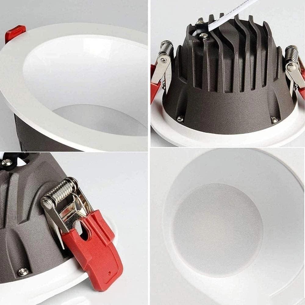 Recessed ceiling downlight 7w/ 10w/ 20w/ 30w, LED Spot Lights, Recessed Downlight Indoor Concentrating Ceiling Lamp 3000K/4000K/6000K Integrated Panel Lighting KTV Background Wall Decorative CRI 85 AC IP65-DOWNLIGHT - Image 9