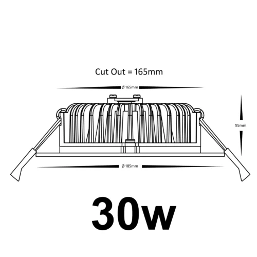 Recessed ceiling downlight 7w/ 10w/ 20w/ 30w, LED Spot Lights, Recessed Downlight Indoor Concentrating Ceiling Lamp 3000K/4000K/6000K Integrated Panel Lighting KTV Background Wall Decorative CRI 85 AC IP65-DOWNLIGHT - Image 13