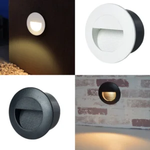 Elsewedy Round LED Step Light 3W – Warm White 3000K | Recessed Indoor & Outdoor Stair Light | IP65 Waterproof | Energy Efficient | Aluminum Body | Wall, Deck, Pathway & Stair Lighting