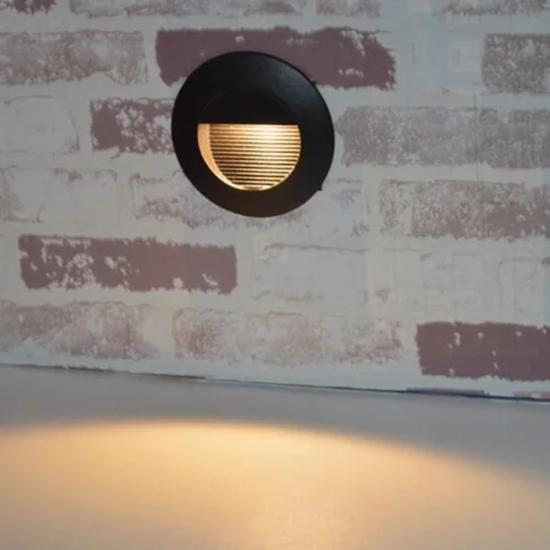 Elsewedy Round LED Step Light 3W – Warm White 3000K | Recessed Indoor & Outdoor Stair Light | IP65 Waterproof | Energy Efficient | Aluminum Body | Wall, Deck, Pathway & Stair Lighting - Image 4