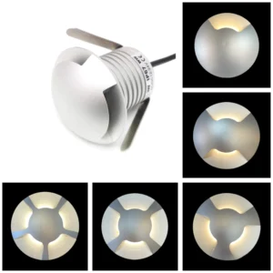 Deck Mini LED Light – 12V-24V DC, IP67 Waterproof – Warm White 3000K – Outdoor Step, Stair & Pathway Lighting – Elsewedy Landscape Accent Light – 1/2/3/4/5 Way Option