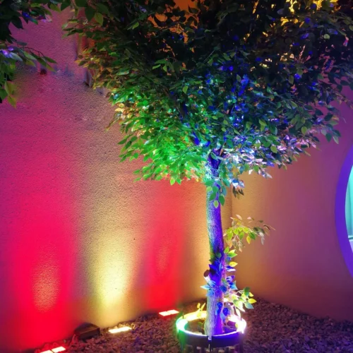 Elsewedy Garden Spike Tree Lights, 12W & 24W LED Spotlights, RGB Outdoor Landscape Lights with Spike, IP65 Waterproof, 1800K, Multi-Color (Red, Blue, Green, Yellow) for Garden, Yard, Lawn - Image 2