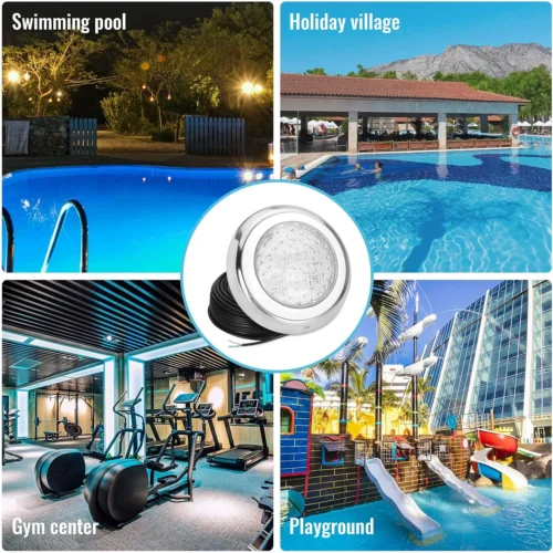 Elsewedy Ø30cm Submersible LED Pool Light, 12V 18W, Color Changing RGB & 3000K Warm White, IP68 Waterproof Underwater Light for Inground Pools, Ponds, Fountains - Image 5