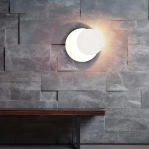 Modern Wall Sconce 29W Outdoor Wall Light, White Light Fixture Versatile Style Wall Lantern for Courtyard/Yard 3000K Warm Lights Round White Outdoor Wall Light X089105-Elsewedy