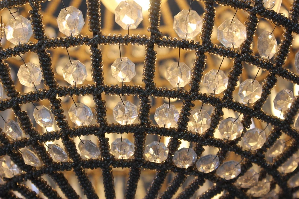 Antique Crystal Globe Chandelier, Adjustable Crystal Sphere Classic Pendant Light Fixture for Living Room Kitchen Island Bronze YG1010/30B-Elsewedy - Image 6