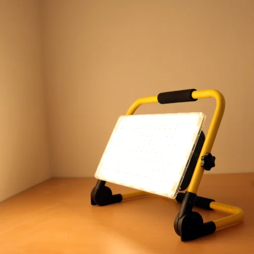 Elsewedy Camping Flood Lights COB LED Rechargeable Portable 200W Work Light Waterproof Adjustable Angle Floodlights for Outdoor BBQ Garden Hiking Emergency Car Repairing Workshop 6000K YMTGD5-CHARGELAMP-WH - Image 3