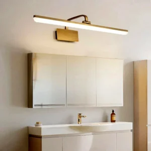 Gold Bathroom Light Fixtures Over Mirror 20W 180° Rotatable Dimmable Vanity Light Bar, Brushed Gold Bathroom Vanity Lights Above Z001-L-Elsewedy Gold Color Body